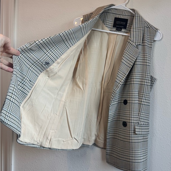 SANCTUARY {Anthropologie} ‘Lonnie’ Plaid Double Breasted Vest - Picture 8 of 12